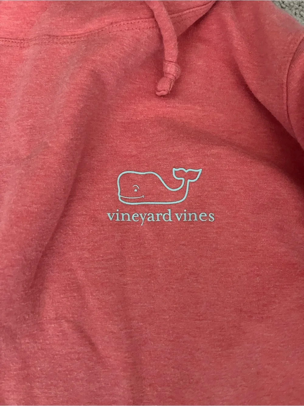 Vineyard Vines Woman Coral Pullover Hoodie with Whale Logo